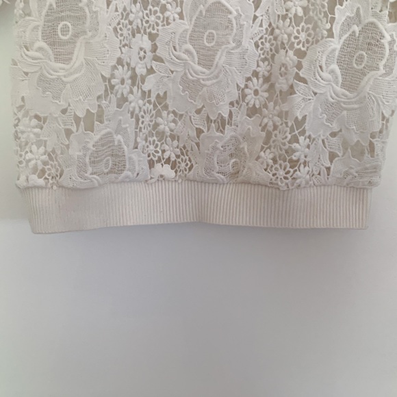 Anthropologie | White Lace Embroidered | Sweater - Picture 3 of 5